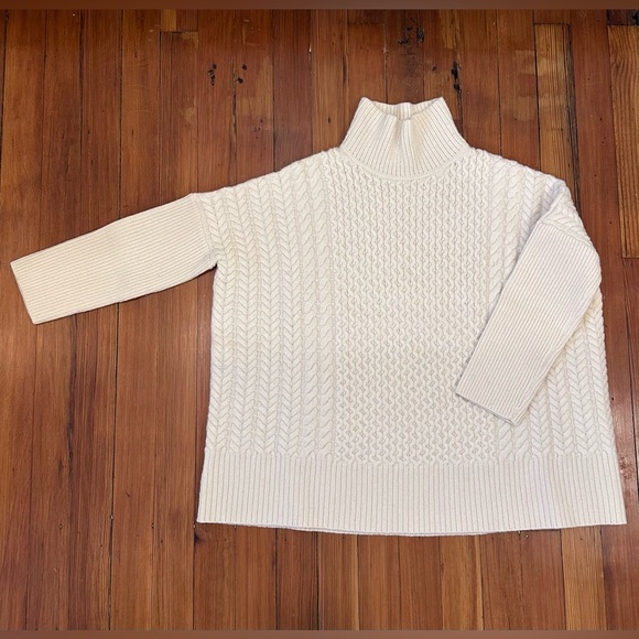 AYR Le Square Cable-Knit Mockneck Sweater - Picture 3 of 9